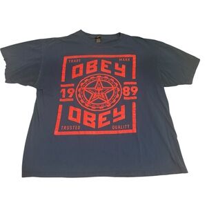 Obey Propaganda Vintage Men's XL 1989 Print  T-shirt size Made in USA